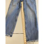 ZARA Jeans Women 26" Straight High Rise Raw Hem Distressed Travel Casual Norm Photo 5