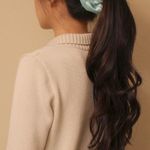 Mint Satin Silk JUMBO XXL Oversize Scrunchie Green Photo 4