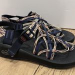 Chacos Chaco Womens Size 9 ZX/3 Classic Sport Sandals Strappy Blue Orange White J105532 Photo 0