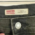 Levi's Levi Strauss Signature Heritage‎ High-Rise Flare Black Denim Womens Size 12 W31 Photo 2
