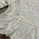 Altar'd State Arula Blouse Womens X 1X Ivory Lace Boho Peasant Top Peplum Victorian Flowy Photo 3