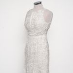 Adrianna Papell - Gold-Edged Lace Mermaid Gown Photo 10