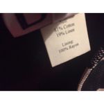 #23 Black and Ivory Chloe Dao Geometric Textured Linen Blend Pencil Skirt, Sz: 8 Photo 3