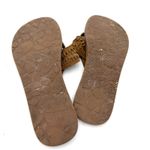 Volcom  Women's Brown Leather Braided Thong Sandals Size 7 Photo 5