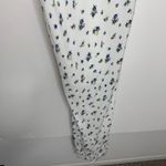 Samsøe Samsøe White Blue Floral Motif Chiffon Apples Slip Midi Dress Large Photo 5