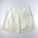 Vince  Grid‎ Weave Skirt Women's 6 White Photo 4