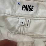 Paige  Women's Frayed Hem White Jean Shorts Photo 6