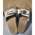 Dr . Scholls White Italian The Original Wooden Exercise Clog Sandals Size 9M Photo 1
