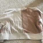 American Eagle  Outfitters Cream and Brown Cable Knit Cardigan Photo 2