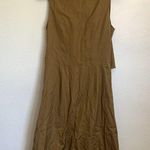 Vince NEW Sleeveless Cotton Shirt Dress in Caramel Brown Photo 5
