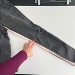 Madewell 9" High Rise Skinny Jeans Torn Knees Charcoal Gray Blk Raw Hem Size 28 Photo 8