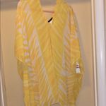 Carmen Marc Valvo NWTS TELLOW AND WHITE BEACH COVERUP BRIGHT AND CHEERFUL Photo 1