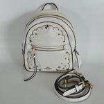 Coach  Andi Mini Backpack F49125 – Chalk Pebbled Leather Whipstitch Rivets Photo 2