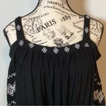 Japna  BOHO OFF THE SHOULDER BLACK EMBROIDERED COLD SHOULDER TOP SIZE MED Photo 1
