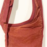 Fossil  Red Corduroy Crossbody Side‎ Bag Velcro Flap Travel Deep Photo 5