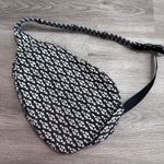 KAVU  Mini Rope Sling Bag Black Triangle Diamond Print Purse Photo 1