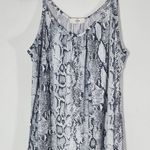 Entro  Gray and Black Snakeskin Cropped Jumpsuit with Wide Legs Size Small Photo 2