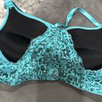 Rampage Turquoise Lace Cheetah Design Racerback Bra Photo 8