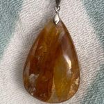 The Great Golden Healer Crystal Necklace. NWOT on 18” Long 925 Silver Chain.  colors Photo 0