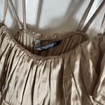 ZARA  PLEATED RUFFLED SATIN EFFECT JUMPSUIT SIZE MEDIUM Photo 3