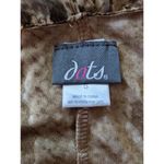 Dots Brown Snakeskin Print Tunic with Sheer Overlay Size Small Tan Photo 4