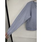 Madewell  Crew Neck‎ Raglan Sleeve Sweatshirt Women Small Blue Casual Athleisure Photo 7