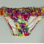 ABS Allen Schwartz Floral Ruffle Bikini Bottoms Swimwear Bathing Suit Size S 🩷✨ Photo 1