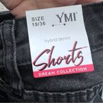 Ymi   Dream Hybrid Shorts  Black Distressed NWT SZ 19/36 or 16 Photo 3