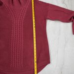 Banana Republic Chunky Cable Knit Cowl Neck Long Sleeve Sweater Deep Rose Large TB331 Photo 6