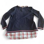 Tommy Hilfiger  Navy Plaid Layered-look Sweater Size XL Photo 1