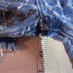PacSun 90s Girlfriend Denim Shorts Blue Cross Pattern Frayed Hem Size 26 Photo 7