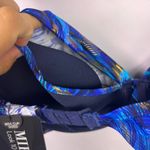 MiracleSuit Plunge Bra, Blue Multi, Nylon Spandex, Underwire Swim Top, 36DDD Photo 13