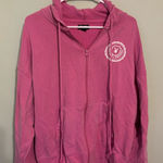 Playboy Women's  Pink Inside Fleece Sweatshirt Hoodie oversized Medium Large XL Photo 0