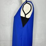 Armani Collezioni  Blue Sleeveless Black Accent Back-Zip Shift Dress Size 4 Photo 4
