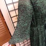 Hugo Boss Dress Diplie Mini Dot Plisse Midi Arsenic Fantasy Green Crepe Photo 6