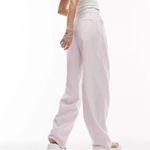 Topshop linen-blend tapered pants in lilac Size 6 pockets high-waisted Photo 2