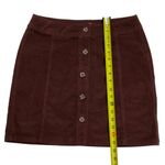 Falls Creek  Corduroy Skirt Womens Size 8 Maroon Button Front Classic Fall Photo 6