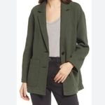 Madewell  Green Diamond Jacquard Shaw Blazer Jacket Size XXS Preppy Chic Winter Photo 1
