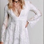 Free People White Lace Skater Dress Photo 0