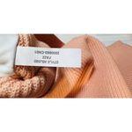 J.Crew Sweater Ribbed Stretch Crewneck Sweater Peach Large BJ580 Cable Knit Orange Photo 7