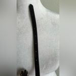 American Vintage Dark Brown Leather long skinny Belt with Buckle Photo 9