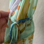 Free People Mint Combo Floral Print Of Paradise Tie Front Crop Top Size XS Photo 7