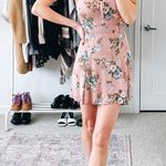 Reformation Light Pink Floral Mini Dress Photo 3