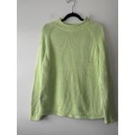 L.L. Bean Women's Chartreuse‎ Lime Green 100% Cotton Sweater Size Large Photo 5