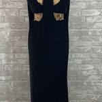 ASOS Black Maxi Dress with Cutout Open Back Photo 3