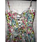 Maaji  Love In Bloom Romina Long Maxi Dress Boho Lace Up Fairy Feminine Sz Medium Photo 7