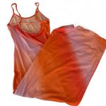 See You Monday  LA Orange and pink tie-dye maxi slip dress. Size Xs. Photo 1