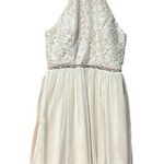 Speechless  Lace Beaded Sequin High Neck Strapless Mini Dress - Woman’s Sz Medium Photo 0