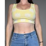 yllw the label yellow white floral crop top size medium Photo 3