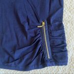 August Silk  navy blue top petite Photo 2